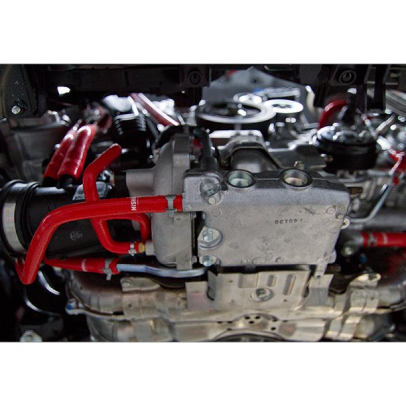 Mishimoto 2015 Subaru WRX Red Silicone Radiator Coolant Ancillary Hoses Kit - Saikospeed