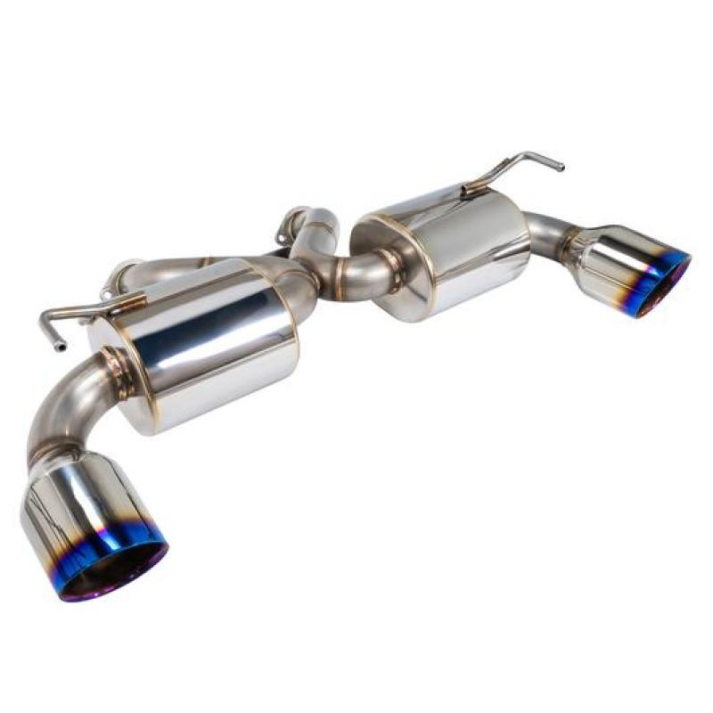 Remark Nissan 370Z (Z34) V2 Axle Back Exhaust w/ Burnt Stainless Steel Double Wall Tip - Saikospeed