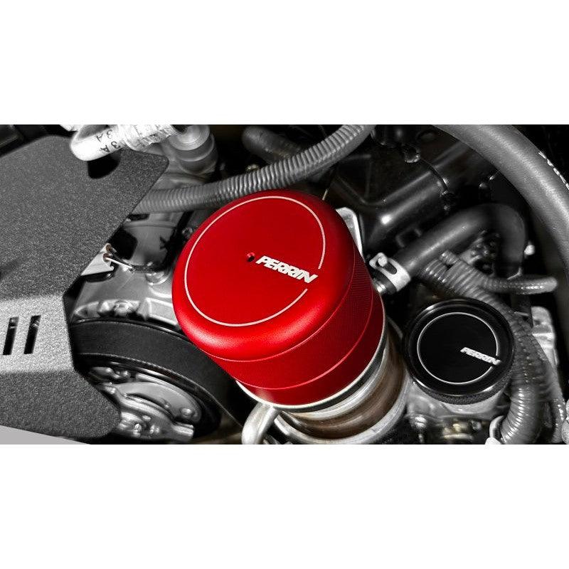 Perrin 2015+ Subaru WRX/STI Oil Filter Cover - Red - Saikospeed