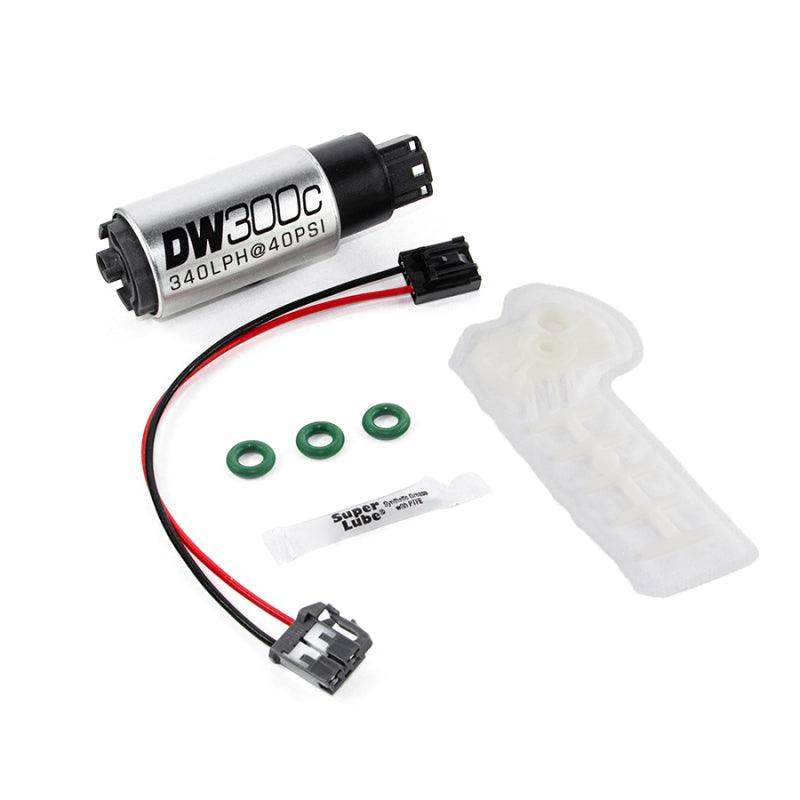 DeatschWerks 340lph DW300C Compact Fuel Pump w/ 02-06 RSX Set Up Kit (w/o Mounting Clips) - Saikospeed