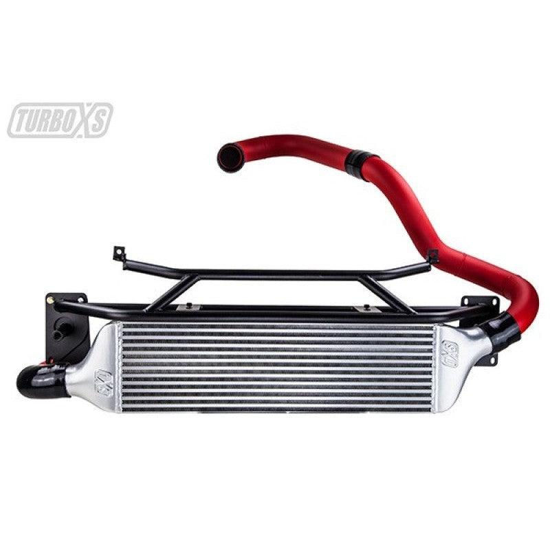 Turbo XS FMIC for 15-16 Subaru WRX - Wrinkle Red Pipes - Saikospeed
