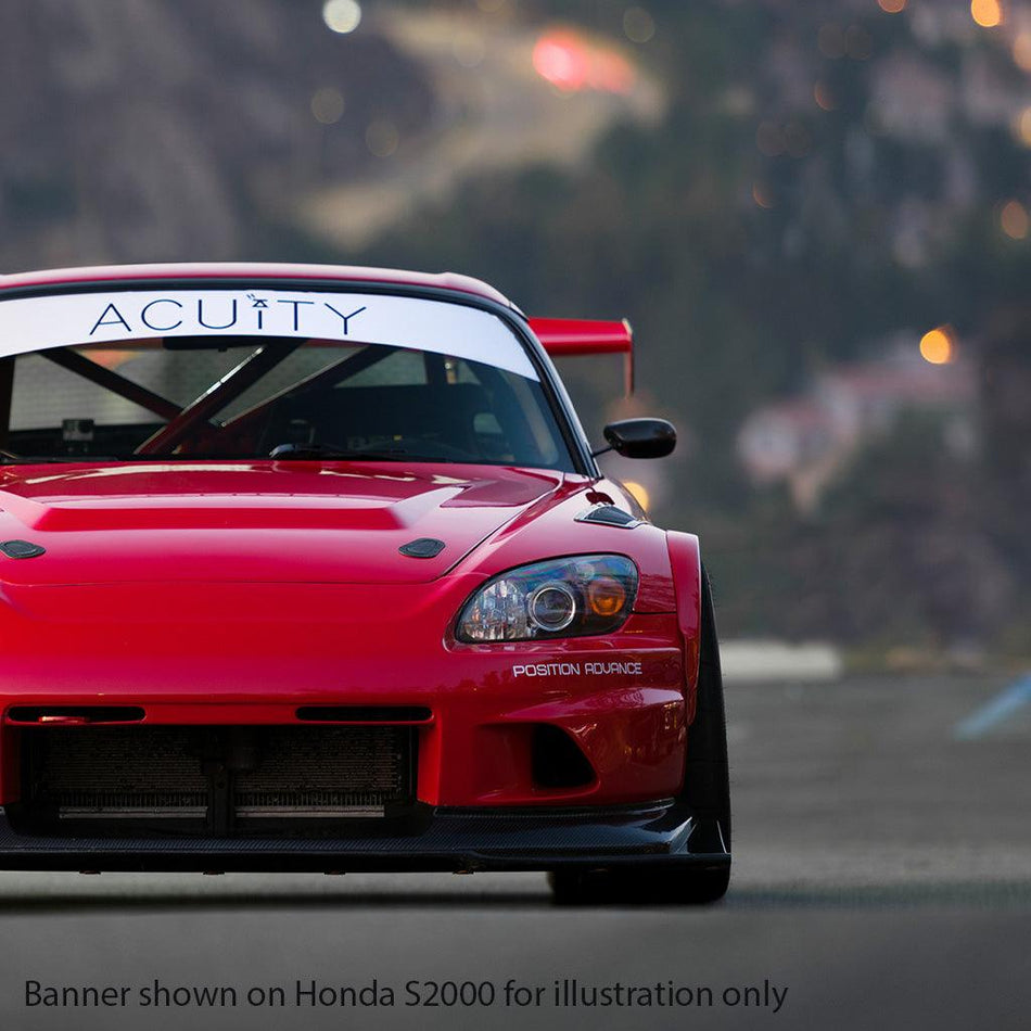 Matte White Windshield Banner - Saikospeed