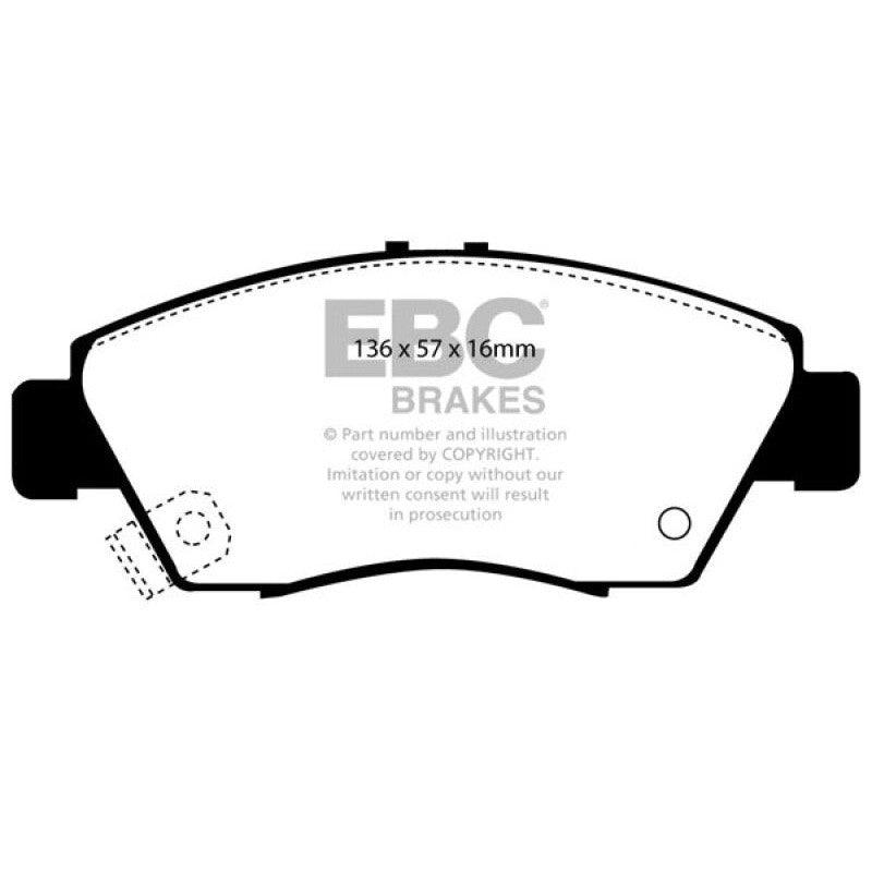 EBC 12 Acura ILX 1.5 Hybrid Greenstuff Front Brake Pads - Saikospeed