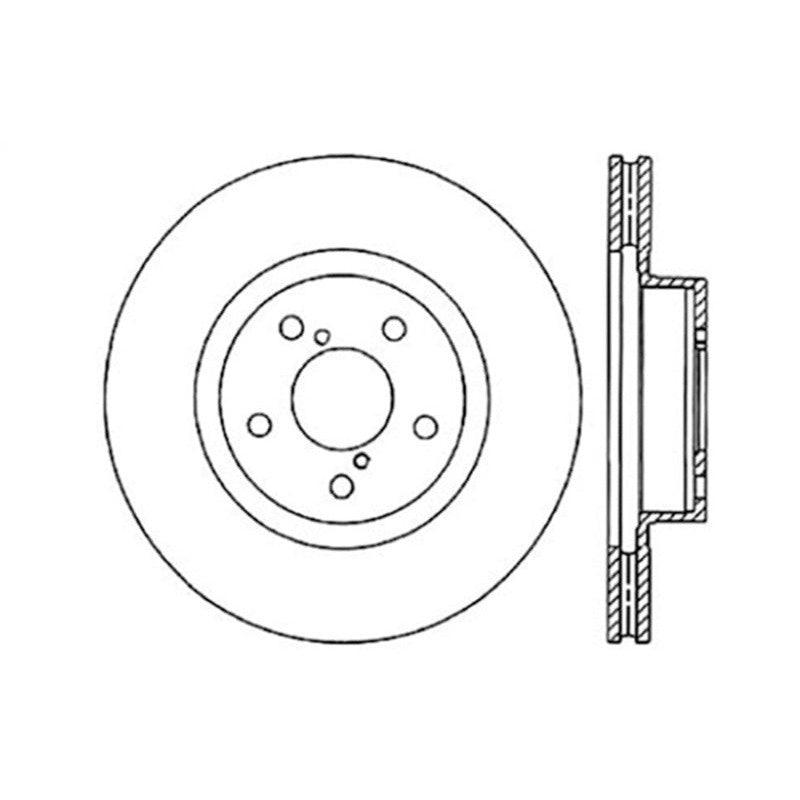 StopTech Slotted & Drilled Sport Brake Rotor - Saikospeed