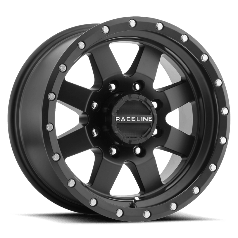 Raceline 935B Defender 15x8in / 5x114.3 BP / -24mm Offset / 83.82mm Bore - Satin Black Wheel - Saikospeed