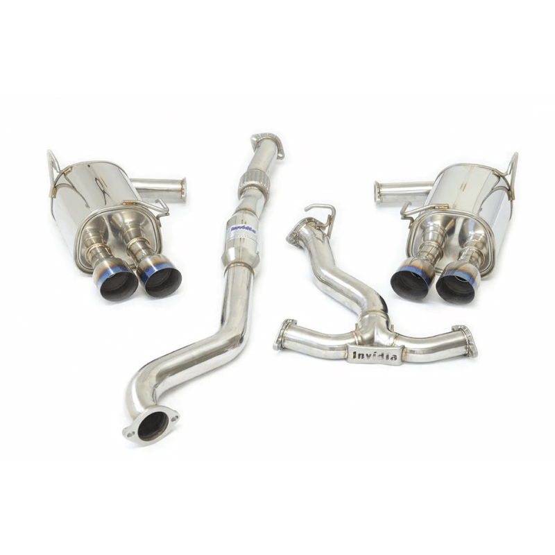 Invidia 2022+ Subaru WRX Q300 Single Layer Titanium Burnt Quad Tip Cat-back Exhaust - Saikospeed