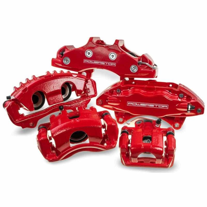 Power Stop 01-03 Acura CL Rear Red Calipers w/Brackets - Pair - Saikospeed