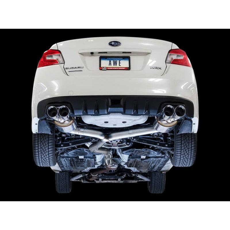 AWE Tuning 2015+ Subaru WRX VA Sedan Touring Edition Exhaust - Chrome Silver Tips (102mm) - Saikospeed