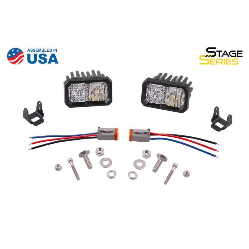 Diode Dynamics Stage Series 2 In LED Pod Pro - White Driving Standard ABL (Pair)