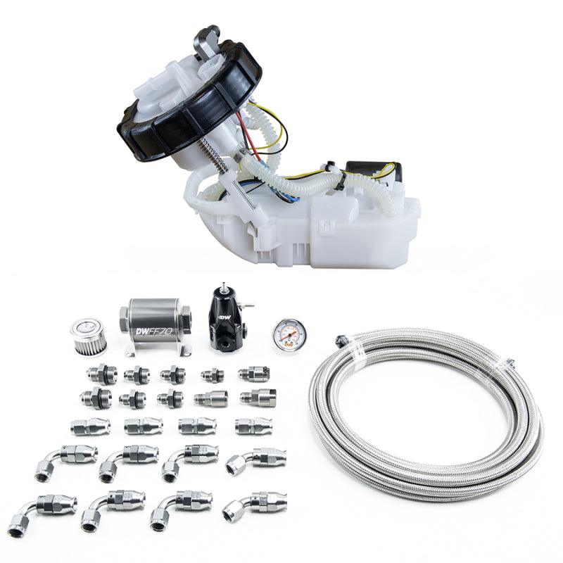 DeatschWerks 01-05 Honda Civic/02-06 Acura RSX DW400 Pump Module & Return Kit w/PTFE Fuel Lines - Saikospeed