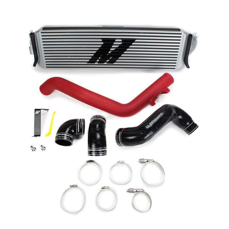Mishimoto 2017+ Honda Civic Type R Intercooler Kit - Silver Intercooler Red Piping - Saikospeed