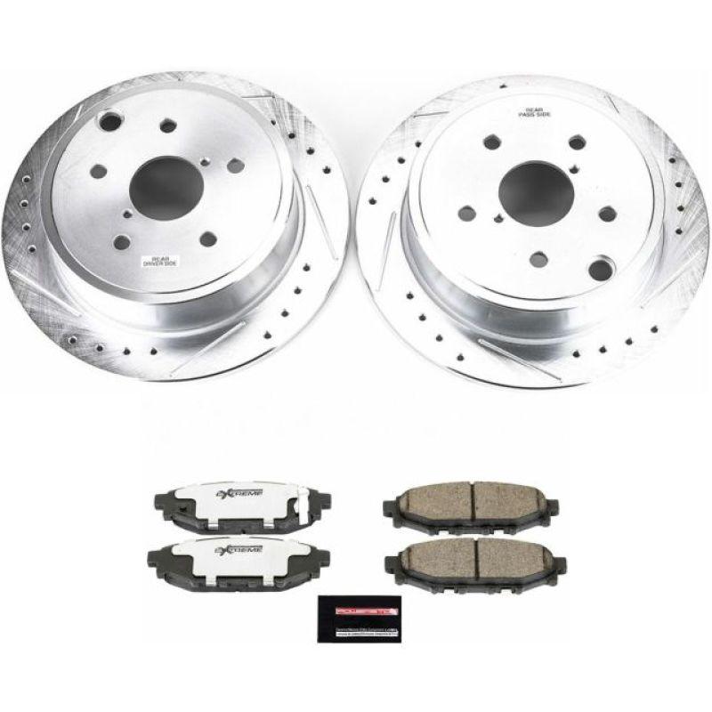 Power Stop 15-19 Subaru WRX Rear Z26 Street Warrior Brake Kit - Saikospeed