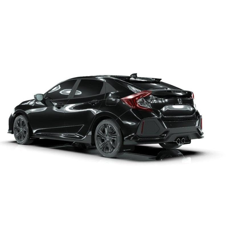 Rally Armor 17-21 Honda Civic Sport & Touring (Hatch) Black UR Mud Flap w/ White Logo - Saikospeed