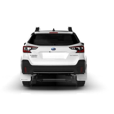 Rally Armor 20-22 Subaru Outback Black UR Mud Flap w/ White Logo - Saikospeed