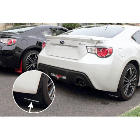 Rally Armor 13-17 Subaru BRZ / Scion FR-S Black UR Mud Flap w/ White Logo - Saikospeed