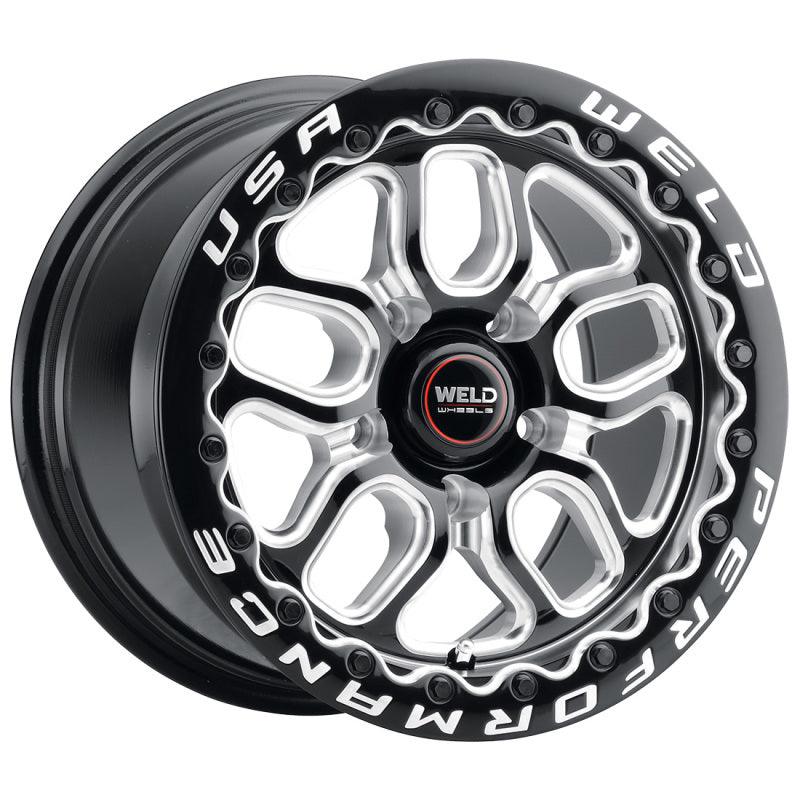 Weld Racing 15x10 Laguna Bead Lock 5x120 ET46 BS7.25 Gloss BLK MIL DIA 78.1 - Saikospeed