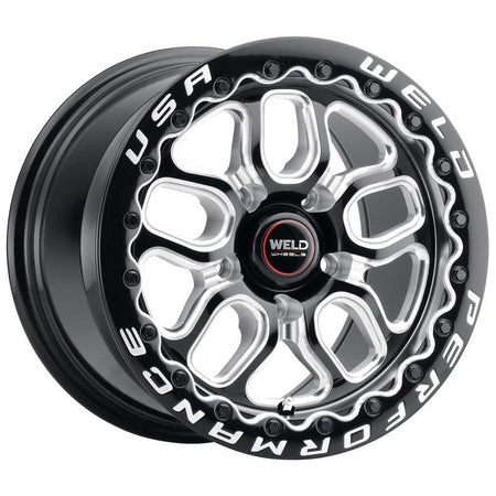 Weld Racing 15x10 Laguna Bead Lock 5x120 ET46 BS7.25 Gloss BLK MIL DIA 78.1 - Saikospeed