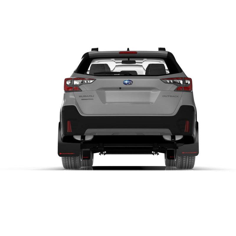 Rally Armor 20-22 Subaru Outback Black UR Mud Flap w/ White Logo - Saikospeed