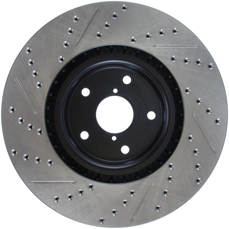 StopTech 05-10 Subaru Impreza WRX/STi Slotted & Drilled Left Front Rotor - Saikospeed