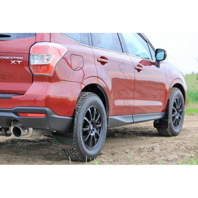 Rally Armor 14-18 Fits Subaru Forester Black Mud Flap w/Red Logo