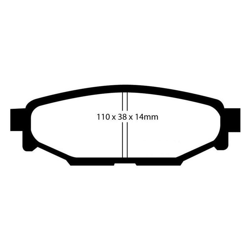 EBC 12+ Subaru BRZ 2.0 (solid rear rotors) Ultimax2 Rear Brake Pads - Saikospeed