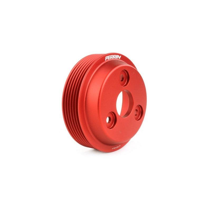 Perrin 15-21 Subaru WRX Lightweight Water Pump Pulley - Red - Saikospeed