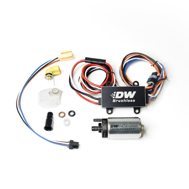 DeatschWerks DW440 440lph Brushless Fuel Pump Single/Dual Controller w/ Install Kit 08-14 Subaru WRX - Saikospeed