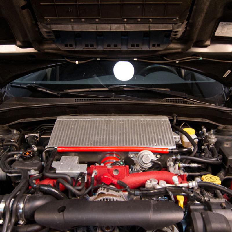 Mishimoto Subaru 08-15 WRX STi Top-Mount Intercooler Kit - Powder Coated Black & Red Hoses - Saikospeed