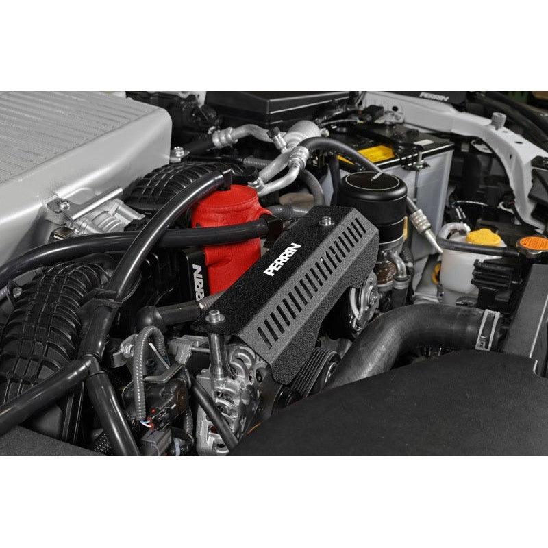 Perrin 22-23 Subaru WRX Pulley Cover (Short Version - Works w/AOS System) - Black - Saikospeed