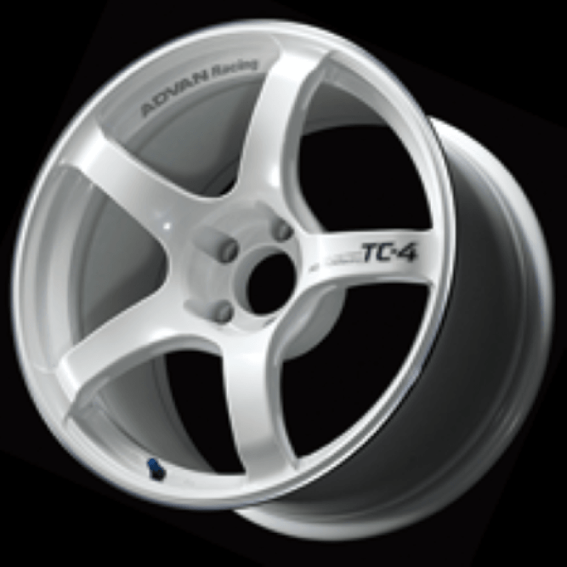 Advan TC4 17x8.0 +38 5-114.3 Racing White Metallic & Ring Wheel - Saikospeed