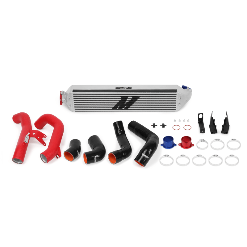 Mishimoto 2016+ Honda Civic 1.5T / 2017+ Honda Civic Si Silver Intercooler Kit w/Red Pipes - Saikospeed