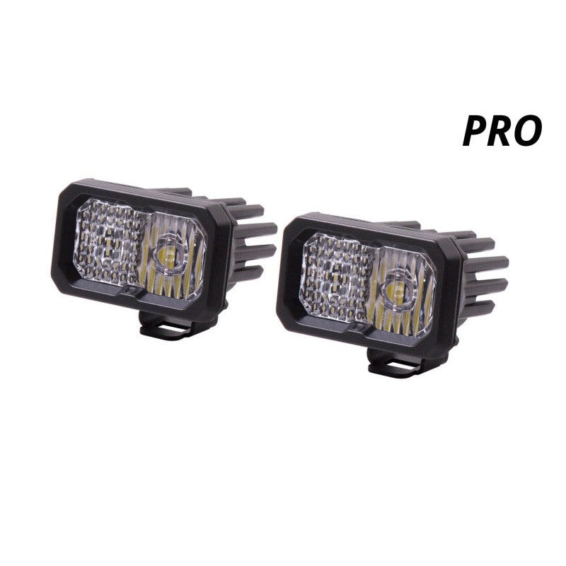 Diode Dynamics Stage Series 2 In LED Pod Pro - White Combo Standard ABL (Pair)