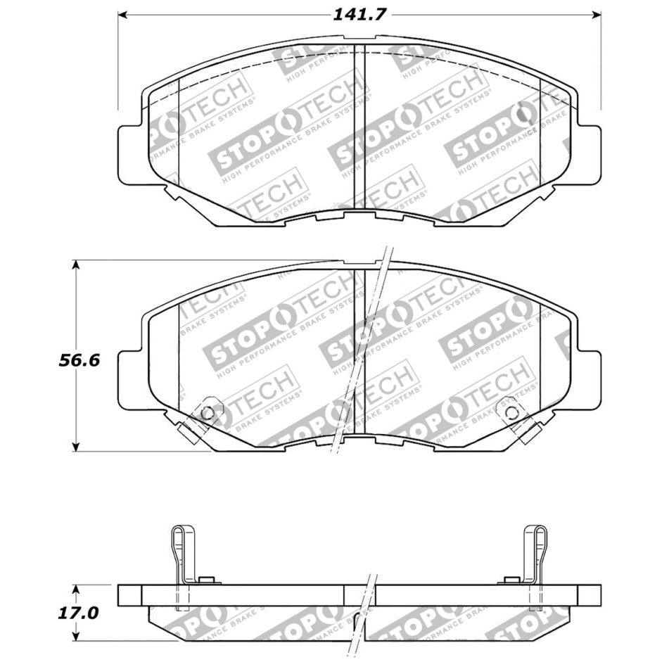 StopTech Performance 03-10 Honda Accord / 02-06 CR-V / 03-08 Pilot Front Brake Pads - Saikospeed