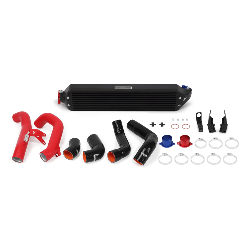 Mishimoto 2016+ Honda Civic 1.5T / 2017+ Honda Civic Si Black Intercooler Kit w/Red Pipes - Saikospeed