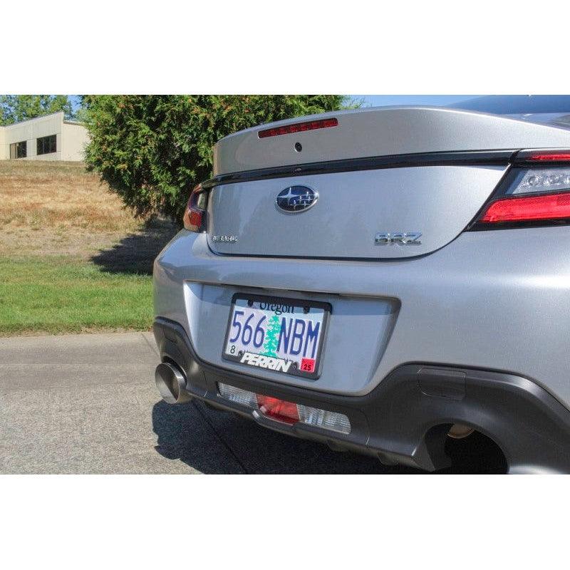 Perrin 2022 BRZ/GR86 Axle Back Exhaust SS (Single Side Exit w/Helmholtz Chamber) - Saikospeed