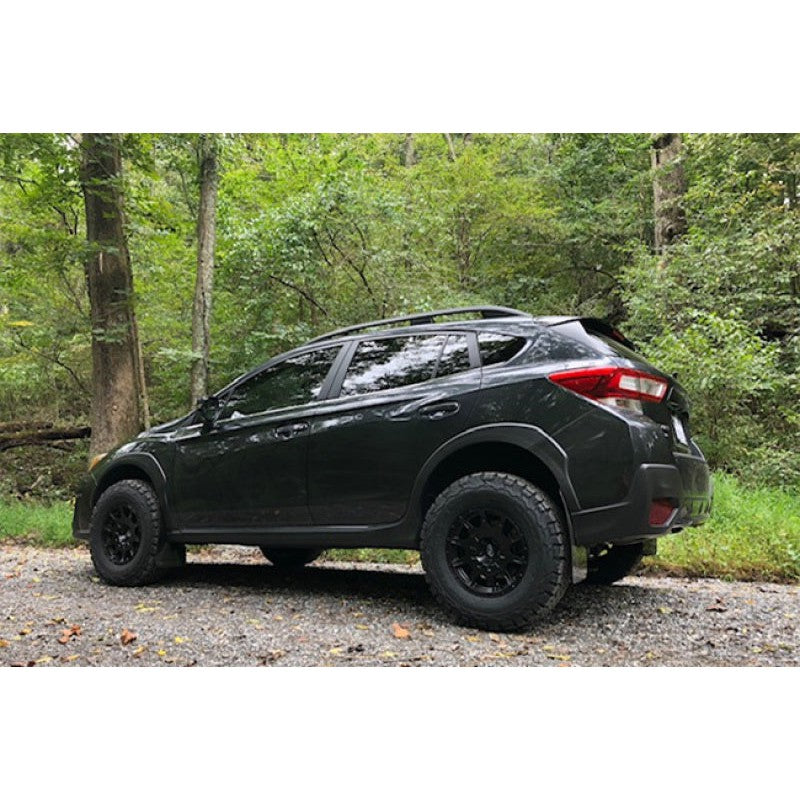 Rally Armor 18-22 Subaru Crosstrek Lift/AT Black Mud Flap w/ Blue Logo (Front Only)