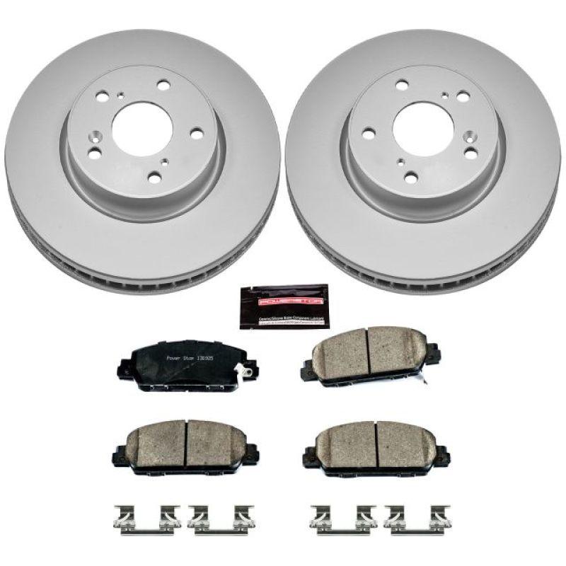 Power Stop 13-19 Honda Accord Front Z17 Evolution Geomet Coated Brake Kit - Saikospeed