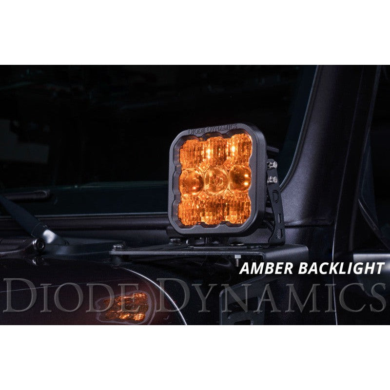 Diode Dynamics SS5 LED Pod Sport - Yellow Driving (Pair)