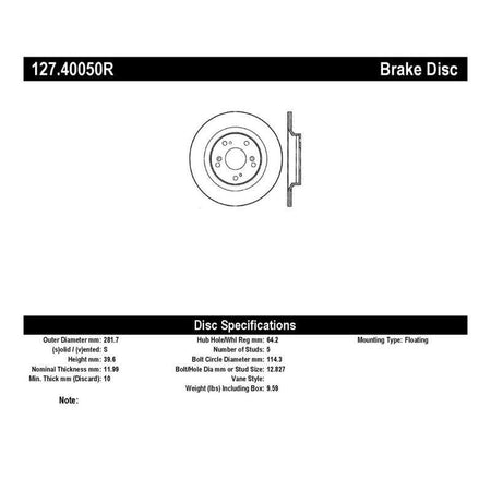 StopTech 00-09 S2000 Slotted & Drilled Right Rear Rotor - Saikospeed