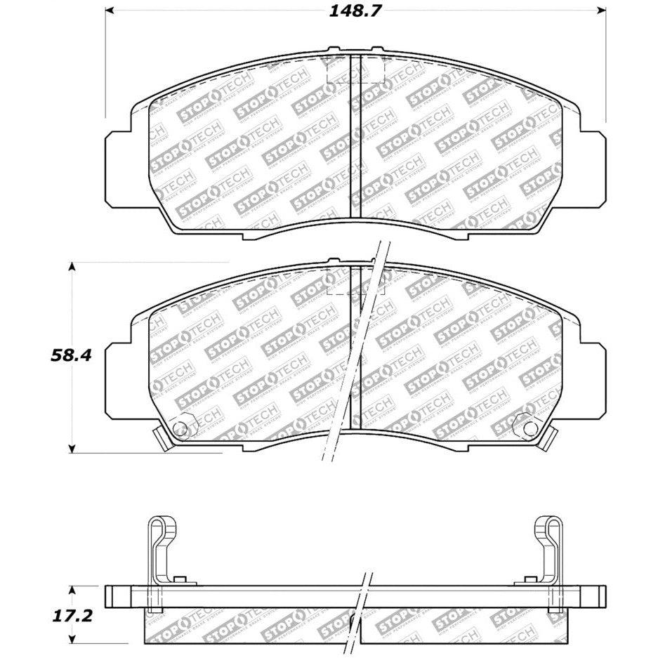 StopTech Street Select Brake Pads - Front/Rear - Saikospeed