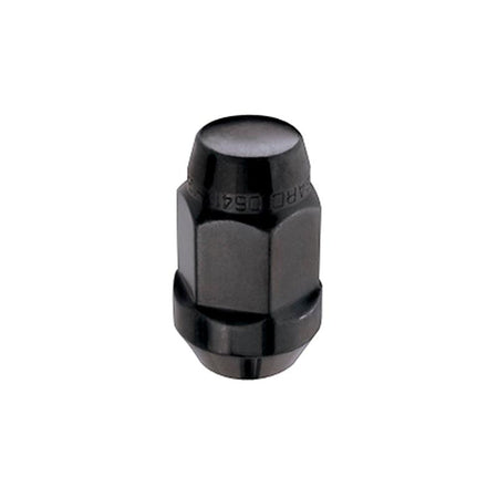 McGard Hex Lug Nut (Cone Seat Bulge Style) M12X1.5 / 3/4 Hex / 1.45in. Length (4-Pack) - Black - Saikospeed