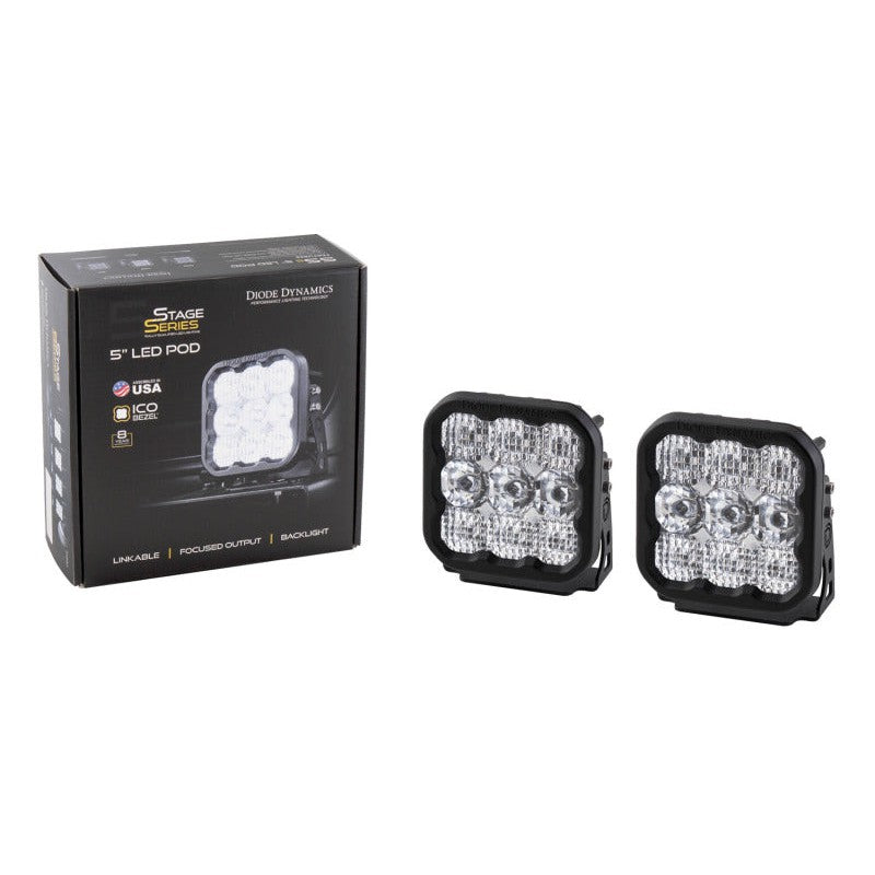 Diode Dynamics SS5 LED Pod Sport - White Driving (Pair)