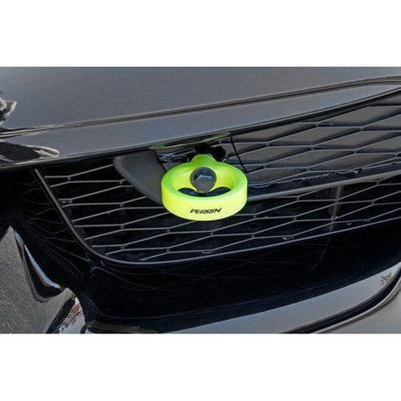 Perrin 2020 Toyota Supra Tow Hook Kit (Front) - Neon Yellow - Saikospeed