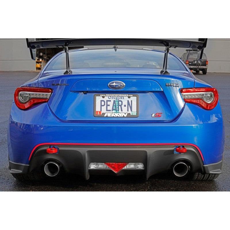 Perrin 13-20 & 2022 Subaru BRZ / 13-16 Scion FRS / 17-20 Toyota 86 Tow Hook Kit (Rear) - Red - Saikospeed