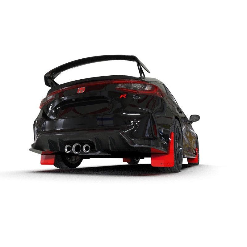 Rally Armor 2023+ Honda Civic Type R Red Mud Flap Black Logo - Saikospeed