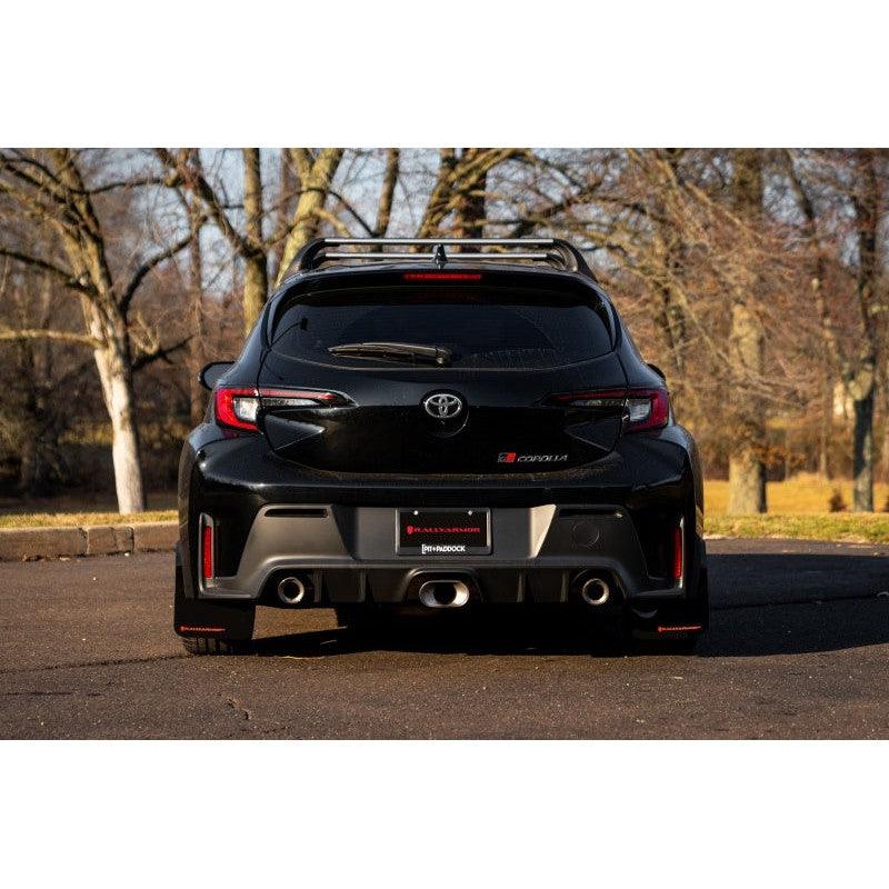 Rally Armor 2023 Toyota GR Corolla Black UR Mud Flap w/ Dark Grey Logo - Saikospeed