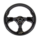 NRG Reinforced Steering Wheel (320mm) Blk w/Gloss Black Trim