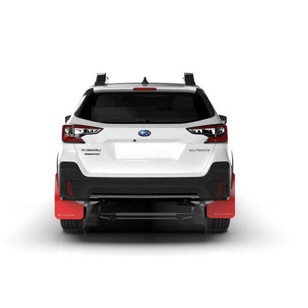 Rally Armor 20-22 Subaru Outback Red UR Mud Flap w/ White Logo - Saikospeed