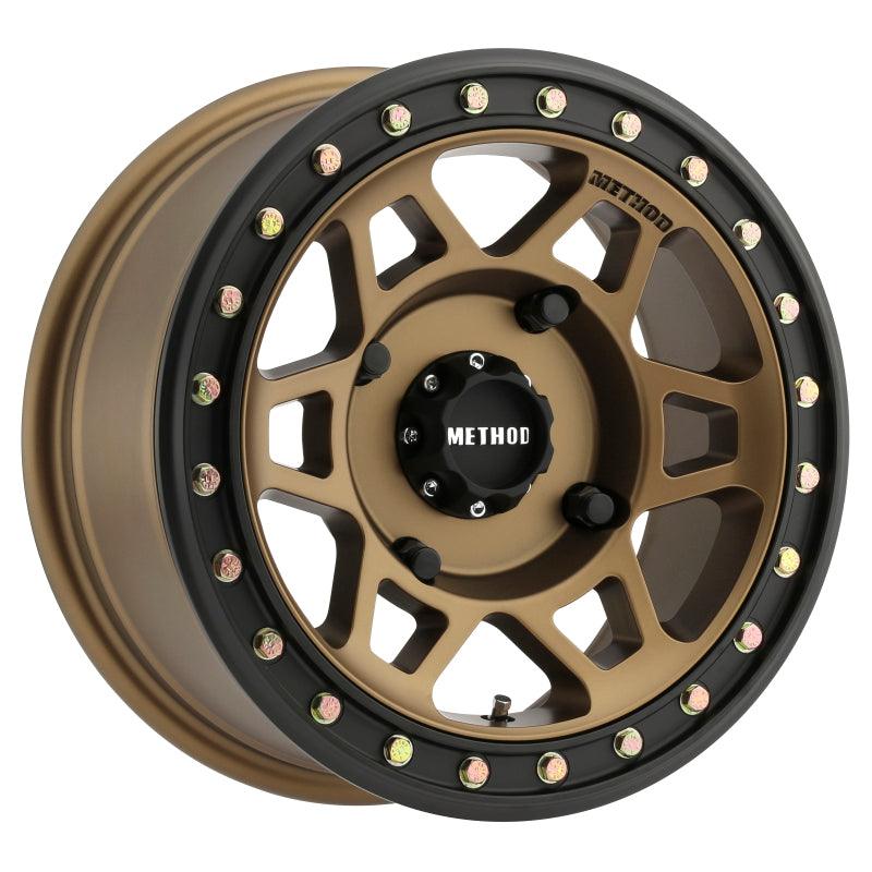 Method MR405 UTV Beadlock 15x7 4+3/13mm Offset 4x156 132mm CB Method Bronze Wheel - Matte Black Ring - Saikospeed