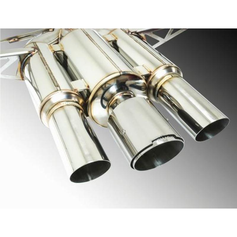 Remark Catback Exhaust 2017+ Honda Civic Type-R Spec III-Triple Tip Stainless Steel Tip Cover (Res) - Saikospeed
